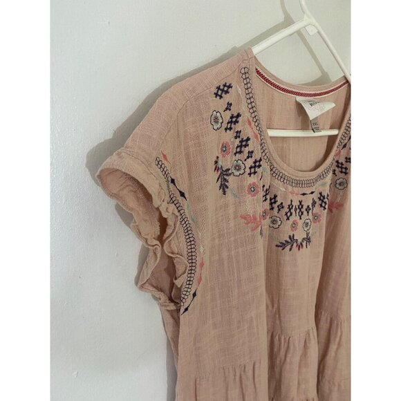 Knox Rose Women's Dusty Rose Sleeveless Embroidered Dress - XXL - Picture 3 of 12